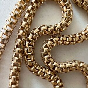 ⭐️ Vintage Gold Tone Box Link Chain Necklace
